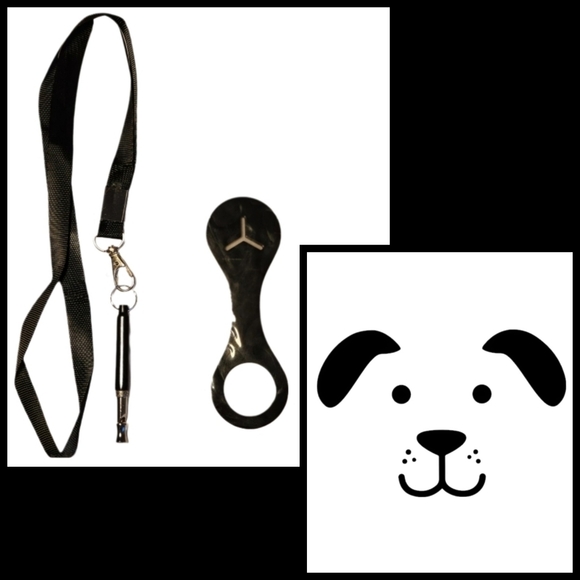 Dog Whistle and Dog Poop Bag Holder~NEW - Picture 1 of 12